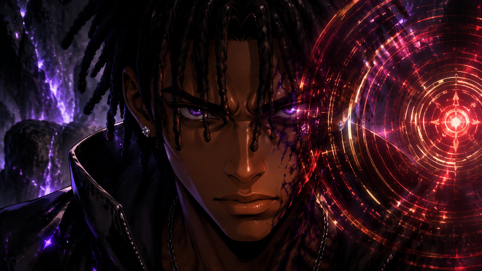 ZERO RANK — Episode 1: Rank Zero — page 2 panel 6: A hidden response awakens inside Malik Cross. A translucent system-like glow forms before his vision, offering one impossible chance.