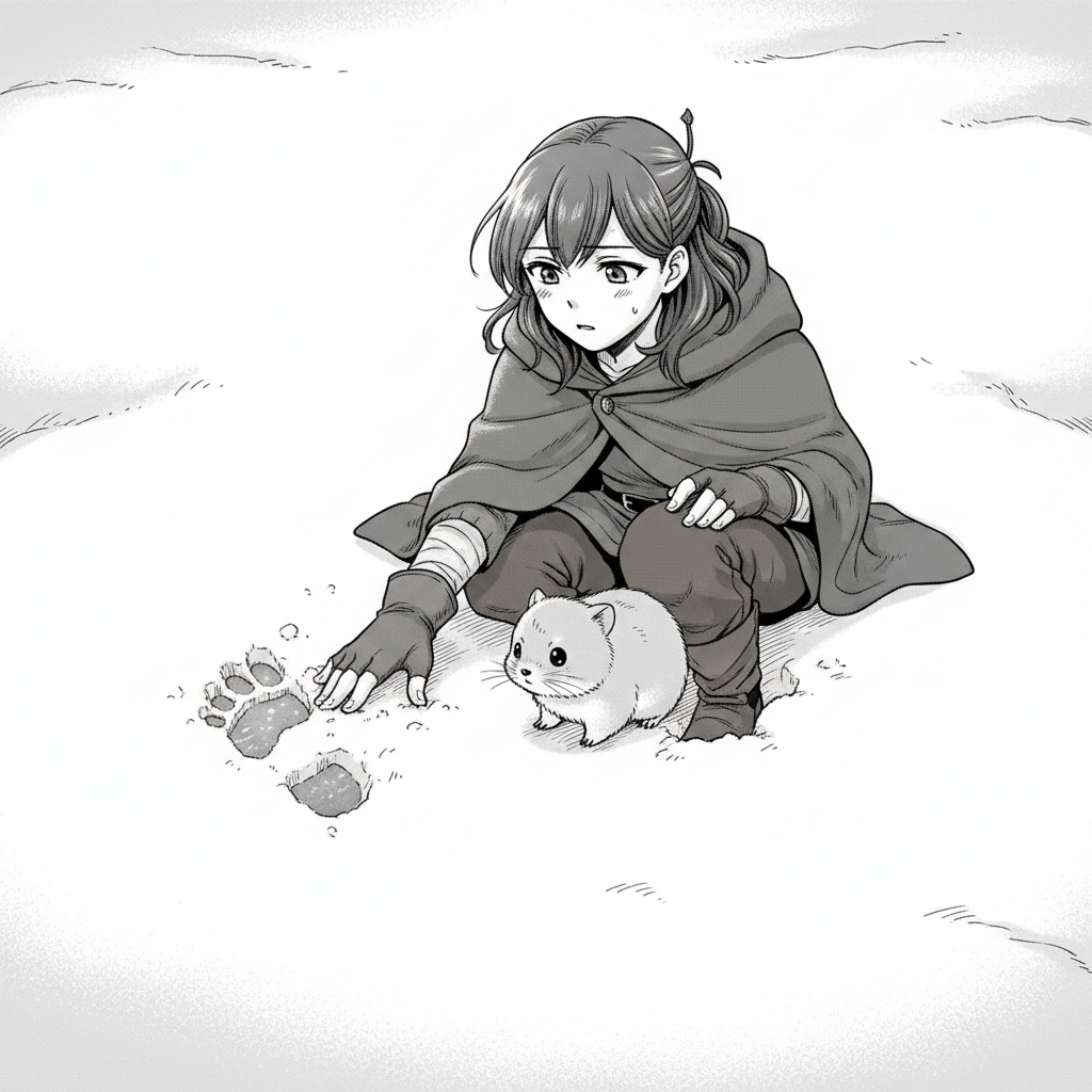 Manga-style AI comic panel from chapter 2, same cast via Continue Story — panel 2